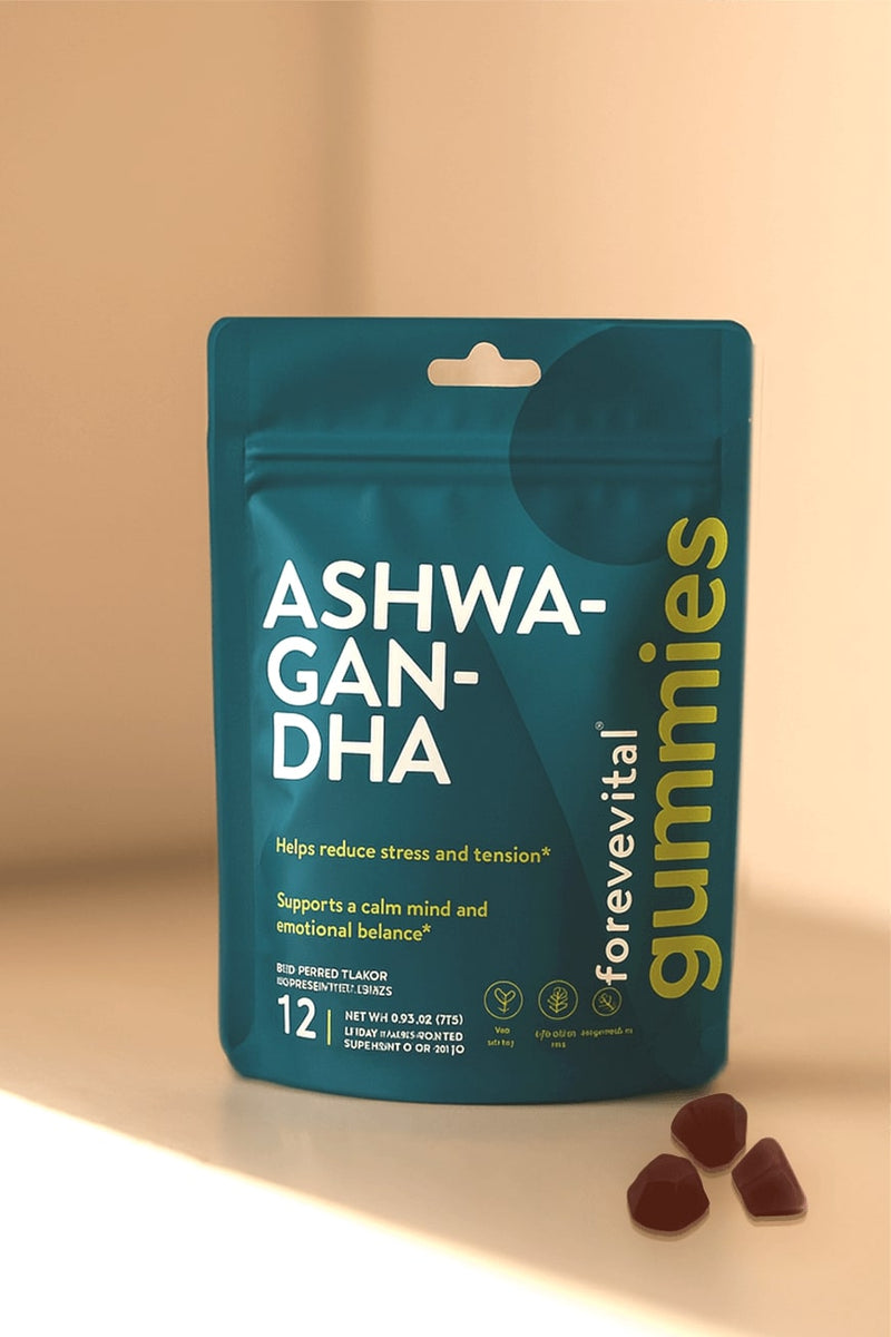 Dispensador de gomitas de ashwagandha Forevervital x10