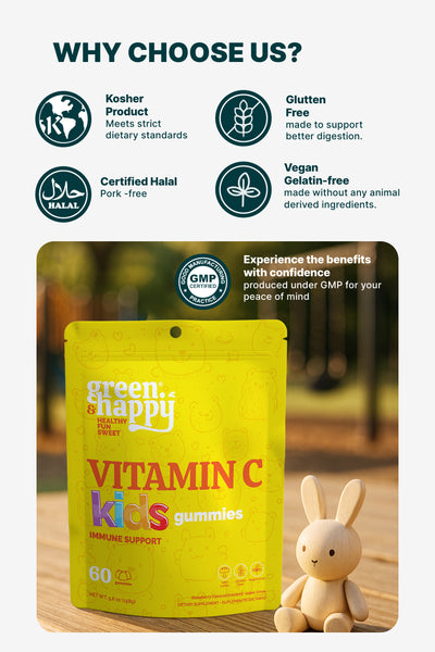 Green & Happy Kids Vitamin C & Zinc Gummies