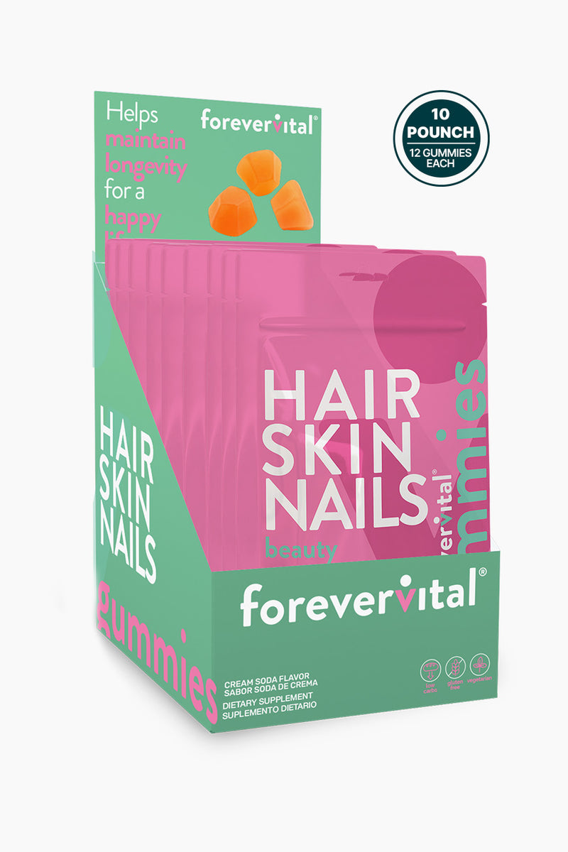 Dispensador Forevervital para cabello, piel y uñas x10